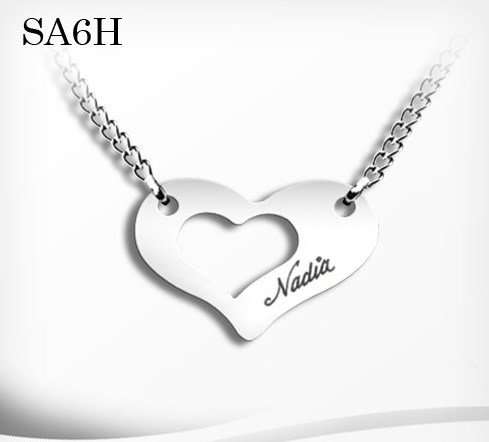 Cut Out Heart Necklace | Free Engraving