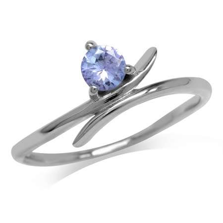 Genuine 0.20ct Tanzanite 925 Sterling Silver Ring. Size 5/K/16mm