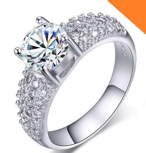 Exquisite! 1.81ct Cr.Diamond and Accents Engagement Ring - Size 6.5 / N / 17mm