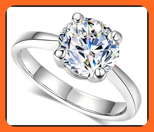 PERFECTION! 1.35ct Cr.Diamond Sparkling Solitaire Engagement Ring - Size 7.25/O/17.6mm