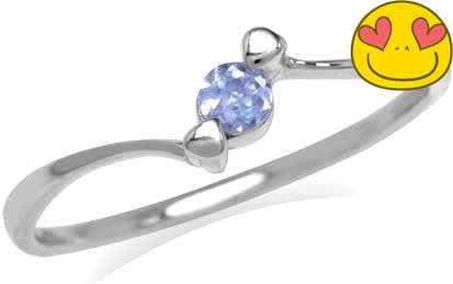 Genuine 0.08ct Tanzanite 925 Sterling Silver Ring. Size 7/N+/17.3mm