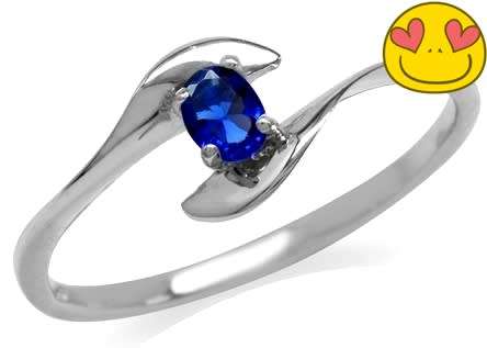 Royal Blue Cr. Sapphire 925 Sterling Silver Ring. Size 5.5/K+/16.1mm