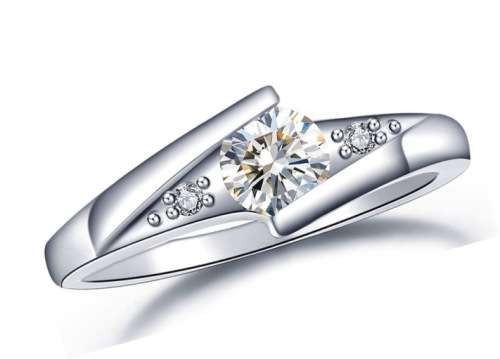 GORGEOUS! 0.28ct Cr.Diamond Sparkling Journey Engagement Ring - Size 7/N+/17.3mm