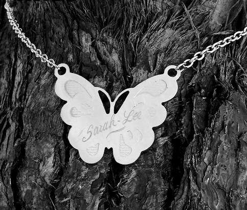 Personalized Butterfly Name Necklace + FREE ENGRAVING - 5 Options