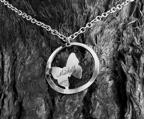 Personalized Butterfly Name Necklace + FREE ENGRAVING - 5 Options