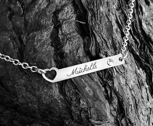 Personalized Heart Name Necklace + FREE ENGRAVING - 8 Options
