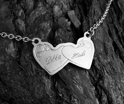 Personalized Heart Name Necklace + FREE ENGRAVING - 8 Options