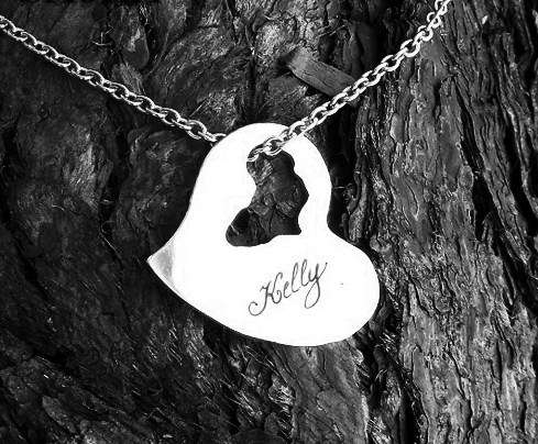 Personalized Heart Name Necklace + FREE ENGRAVING - 8 Options