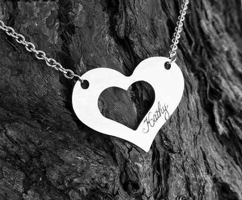 Personalized Heart Name Necklace + FREE ENGRAVING - 8 Options