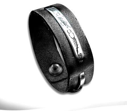 Fathers Day - Personalised Genuine Leather Bracelets - 3 Options