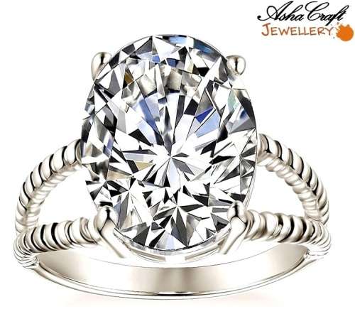 MAKE A STATEMENT - Huge 5.98ct Cr.Diamond Oval Solitaire Engagement Ring. Size 8/Q
