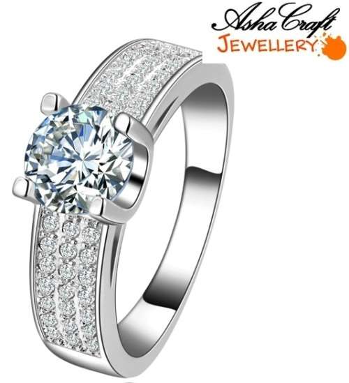 EXCEPTIONAL - Sparkling 1.72ct Cr.Diamond Designer Pave Engagement Ring. Size 7/O