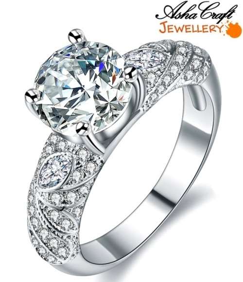 EXQUISITE DETAIL - 2.72ct Cr.Diamond Designer Solitaire Engagement Ring. Size 8/Q