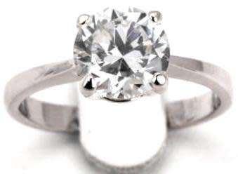 PERFECTION! 1.35ct Cr.Diamond Sparkling Solitaire Engagement Ring - Size 7.25/O