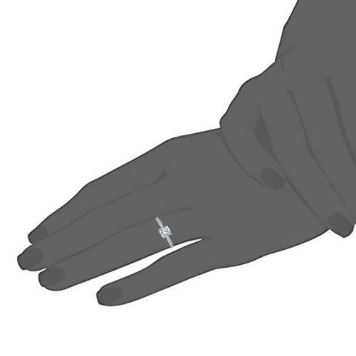 ASHA CRAFT JEWELLERY. 1.51ct Cr.Diamond Solitaire & Accents Engagement Ring. Size 6/M