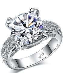 ASHA CRAFT JEWELLERY: Cr.Diamond Designer Inspired Engagement Ring. Size 7/O/17.3mm