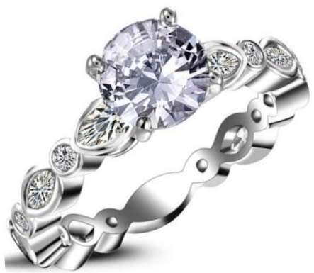 ASHA CRAFT JEWELLERY. 2.20CT CR.DIAMOND VICTORIAN INSPIRED LADIES RING - Sizes 6-9 / M-S