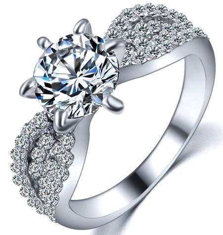 ASHA CRAFT JEWELLERY. 1.40CT CR.DIAMOND SOLITAIRE PAVE LADIES RING - Sizes 6-9 / M-S