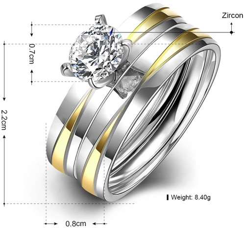 Solitaire Wedding Ring Set | Size 6/M