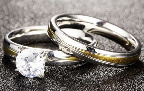 Solitaire Wedding Ring Set | Size 6/M