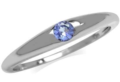 *CERTIFIED* Pretty 0.16ct Genuine Tanzanite Gemstone Bezel Band Anniversary Ring. Size 5, 6, 7, 8, 9