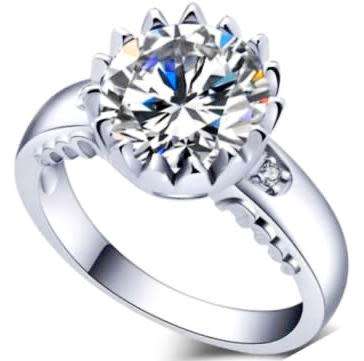 Extraordinary!! Sparkling 3.90ct Cr.Diamond Solitaire Engagement Ring - Choose your size