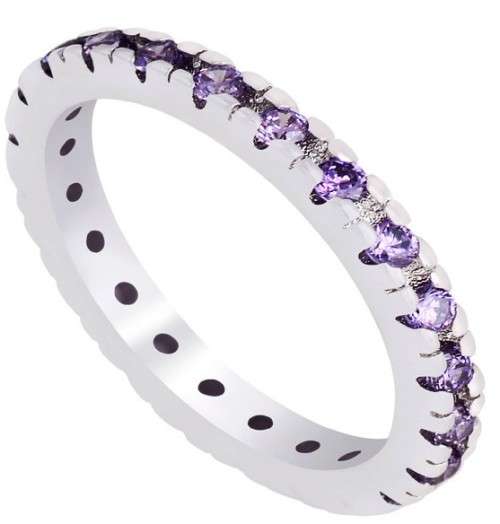 IN STOCK NOW! 0.42ct Purple CZ Full Eternity Anniversary Ring. Size 7/N+ (x2 available)