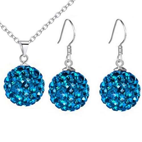 ON PROMOTION: Ocean Blue Crystal Necklace & Earrings - Super deal; dont miss out.