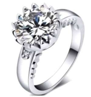 Brilliant Cut 3.50ct Cr.Diamond Solitaire Engagement Ring. Size 8 ~ P1/2 ~ 18mm