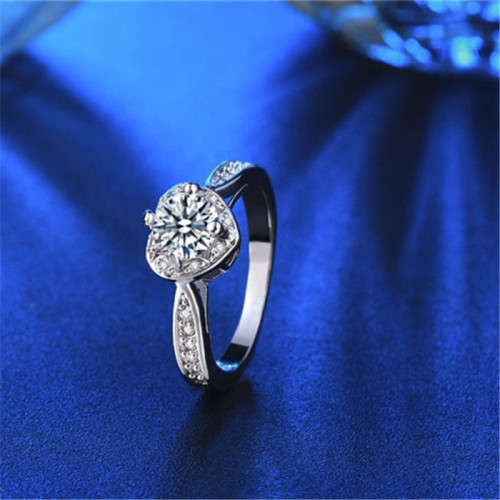 1.40ct Cr.Diamond Designer Heart Halo Engagement Ring. Size 7 / N+ / 17.3mm