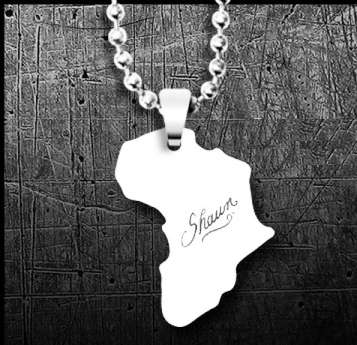 Personalised Africa Necklace | Free Engraving - Unisex