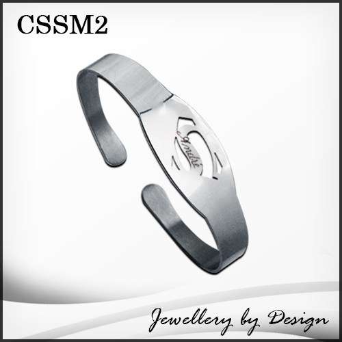 Personalised Superman Cuff Bracelet | Medium | Free Engraving