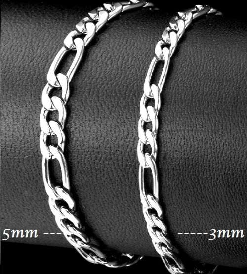 IN STOCK NOW! His and Hers Bracelet Set GENUINE STAINLESS STEEL FIGARO