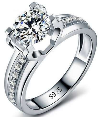 Sparkling 1.14ct Cr.Diamond Solitaire Engagement Ring. Size 9 / R-S