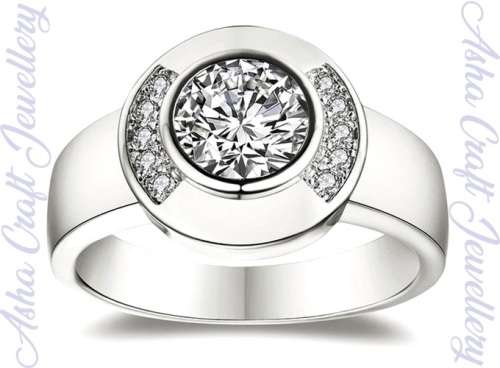 Sparkling Cr.Diamond Engagement Ring. Size 6 / L+ / 16.5mm
