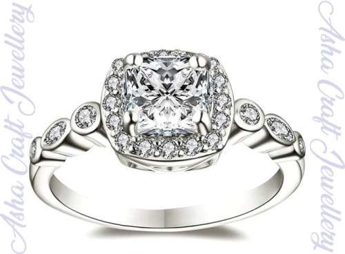 Sparkling Cr.Diamond Engagement Ring. Size 5 / J+ / 15.7mm