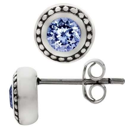 IN STOCK NOW! 0.40ct. Genuine Tanzanite Gemstone 925 Sterling Silver Earrings