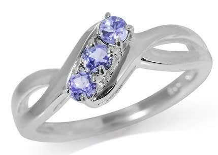 IN STOCK NOW! 0.36ct Genuine Tanzanite Gemstone 925 Sterling Silver Ring. Size 8 / P½