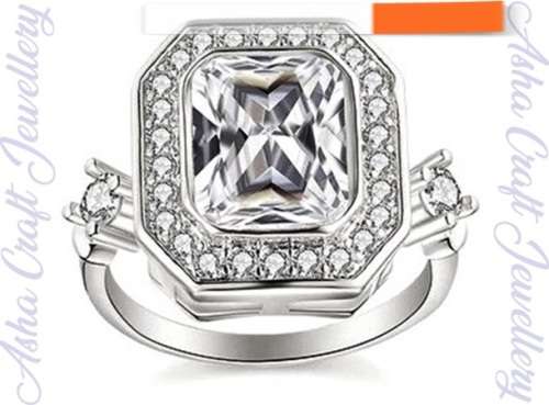 IN STOCK NOW: Sparkling Cr.Diamond Engagement Ring. Size 7 / N+ / 17.3mm