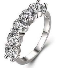 IN STOCK: Sparkling 2.50ct. Cr.Diamond Engagement Ring. Size 5 / J+