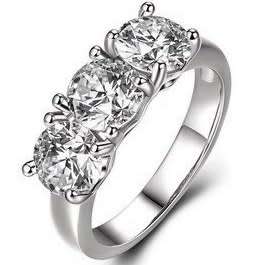 IN STOCK: Sparkling 3.00ct. Cr.Diamond Engagement Ring. Size 7 / N+