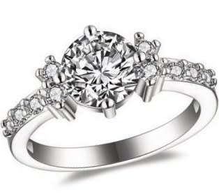 SENT IN 24hrs: Sparkling 1.80ct Sparkling Cr.Diamond Engagement Ring. Size 9 / R½