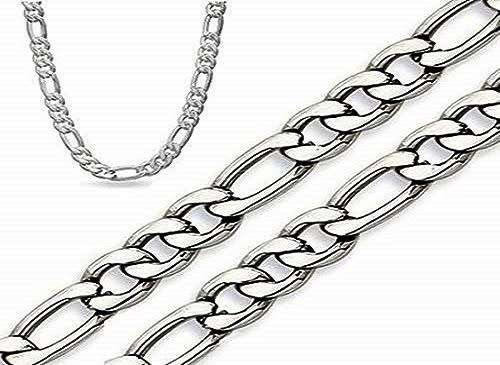 IN STOCK NOW! 7MM Mens Chain Necklace GENUINE STAINLESS STEEL FIGARO