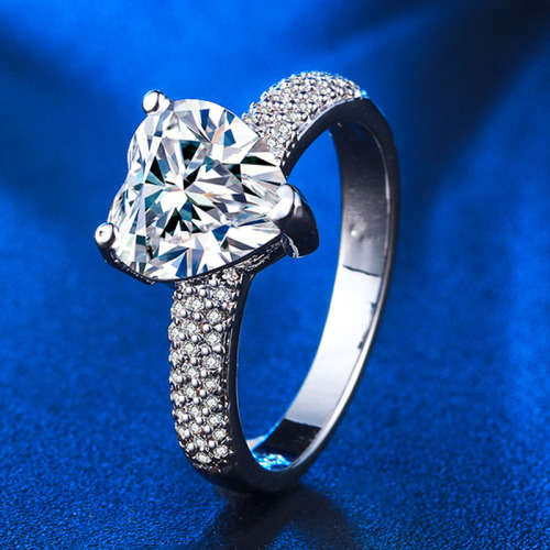 BRAND NEW! Super Sparkling Cr.Diamond Engagement Ring. Various Sizes
