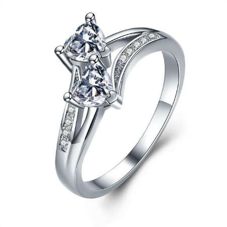 BRAND NEW! Super Sparkling Cr.Diamond Engagement Ring. Various Sizes
