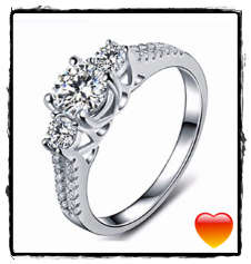 IN STOCK NOW! 1.80ct Cr.Diamond Engagement Ring, Trilogy Prong Design. Size 8 / Q