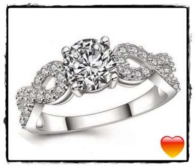 IN STOCK NOW! 2.30ct Cr.Diamond Engagement Ring, Solitaire Infinity Design. Size 10 / T½