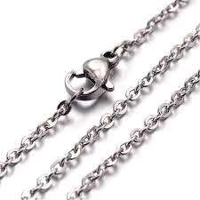 2mm 316L Steel Necklace Cable Chain 55cm length