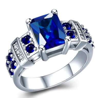 3.50ct Cr.Sapphire Engagement Ring, Designer Inspired. Size 5 / K