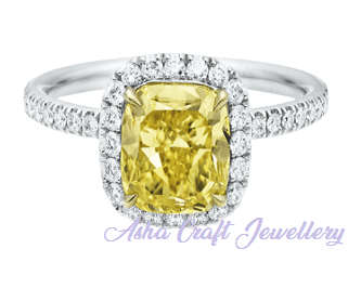 Stunning 2.12ct Cr.Diamond Pave Halo Engagement Ring. Size 6.5 | M/N